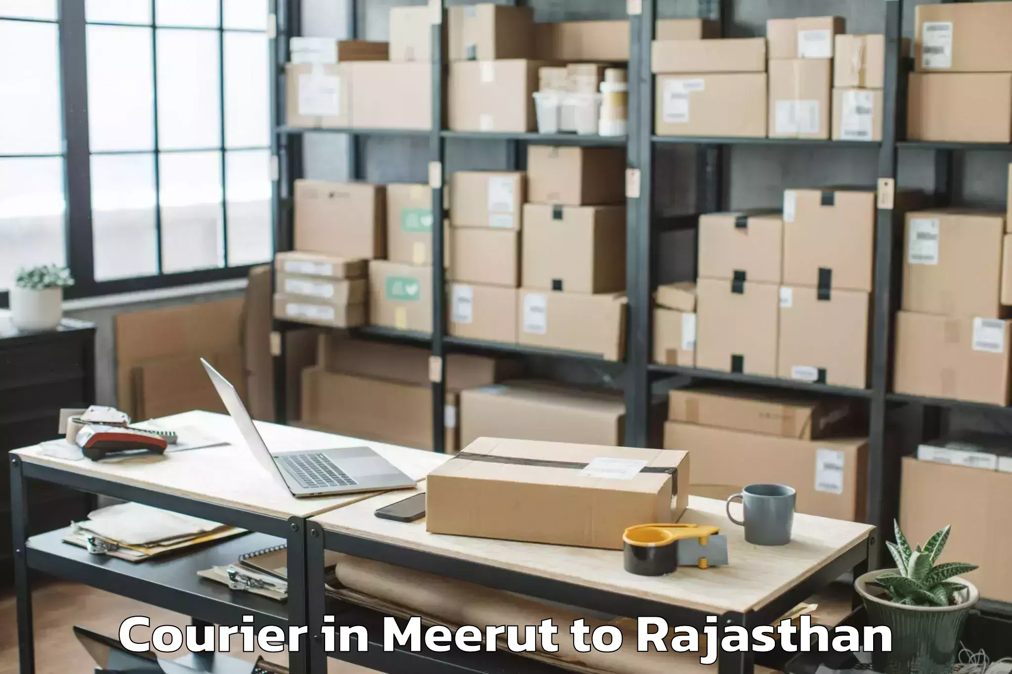 Book Meerut to Baswa Courier